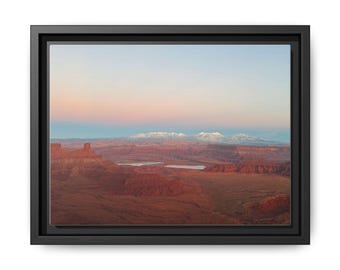 Dead Horse Point Utah Sunset Canvas Print, Framed Desert Landscape Art