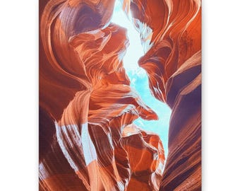 Antelope Canyon Canvas Print, Southwest Desert Wall Art, Arizona Photography