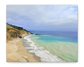 Big Sur Coastline Highway One Ocean Cliff Beach Landscape Matte Canvas