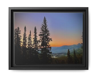 Mountain Sunset Canvas Print: Big Cottonwood Canyon, Utah Nature Scene