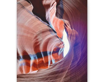 Canvas Print, Lower Antelope Canyon Rainstorm Wall Art, Matte Stretched Home Decor, 1 25" Photo, Gift for Nature Lover, Southwest