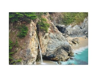 McWay Falls Coastal Waterfall Canvas | Stretched Matte Wall Art
