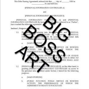Data Sharing Agreement Template (WORD FORMAT)