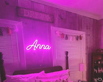 Kids Neon Sign Name | Led Light Up Signs for Bedroom | Baby's Room Wall Decor
