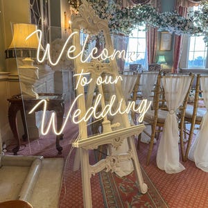 Custom LED Neon Wedding Signs | Neon Wedding Reception Signs | Neon Sign |  LED Wedding Signs Battery Operated | Name Light up Sign Wedding