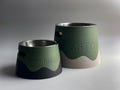 Textured Personalized Elevated Dog Bowl Holder: Healthy Back, Custom Name, 330/900ml Metal Bowl