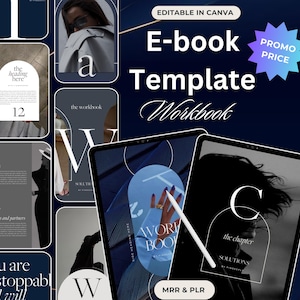E-book Template Canva, Digital Marketing,MRR, Master Resell Rights, Ebook Course PDF Template, PLR Digital Product, Canva Template