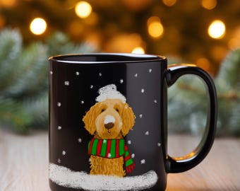 Labradoodle Christmas Mug, Doodle Holiday Gift, Goldendoodle Christmas Mug, Doodle Lover Gift, Doodle Mom Gift, Bernedoodle Christmas Gift