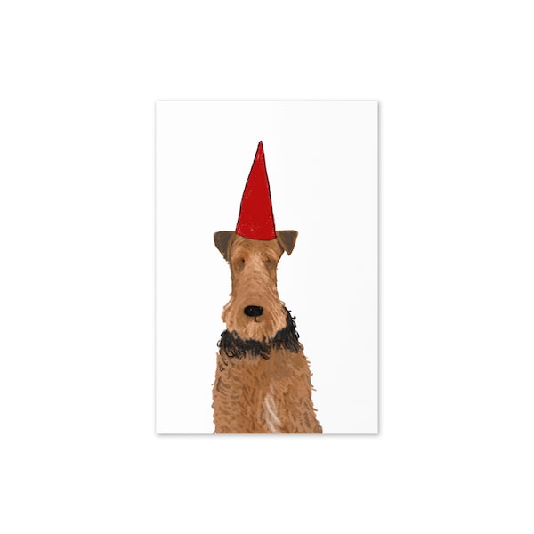 Airedale Terrier Birthday Card, Dog Birthday Card, Terrier Birthday Gift, Cute Airedale Card, Airedale Gift