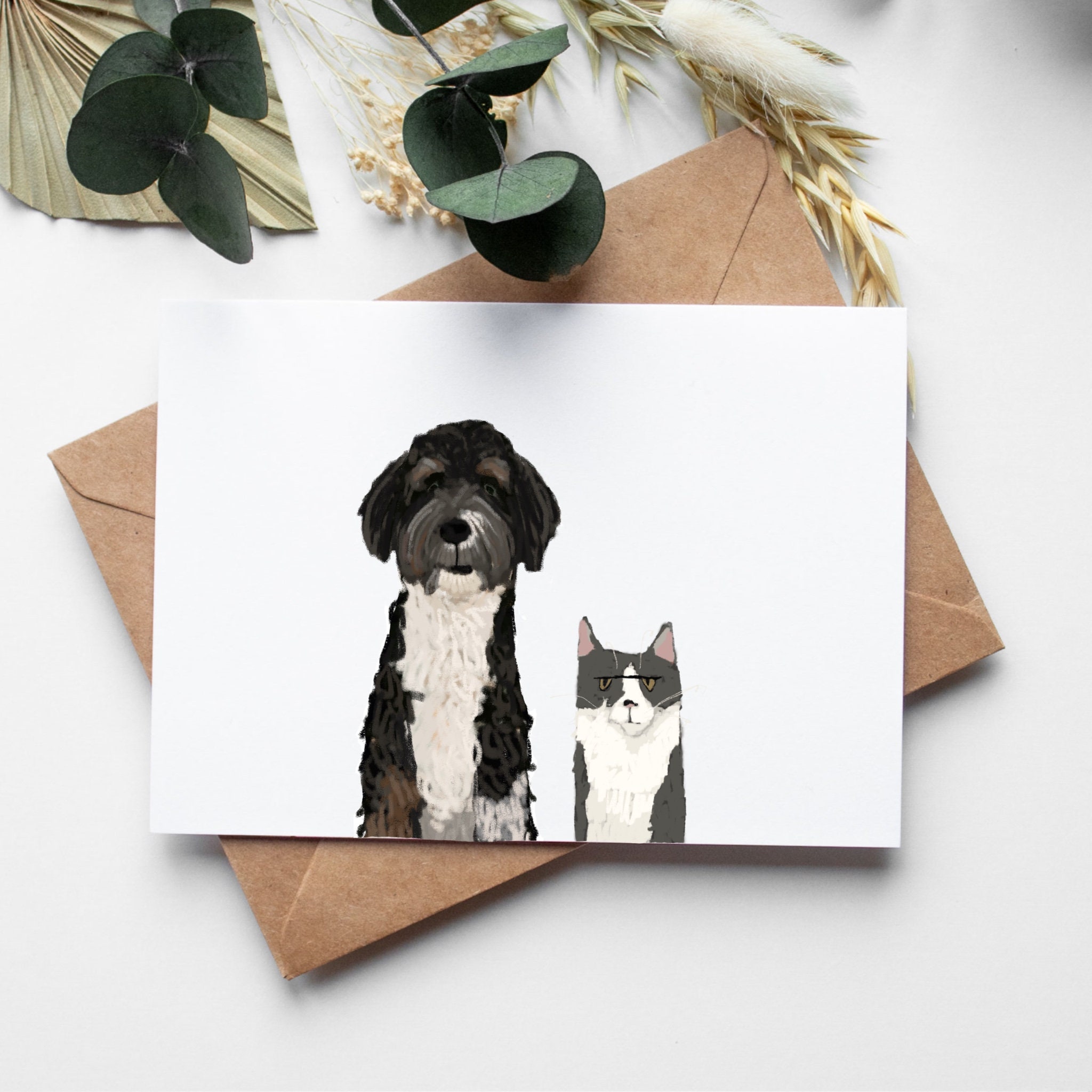 Personalized Pet Card, Custom Pet Stationary, Custom Pet Greeting Card ...