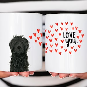 Custom Black Doodle Gift, Black Labradoodle Dog Coffee Mug, Doodle Mom Gift, Valentines Day Gift, Fathers Day, Mothers Day, Custom Dog Mug