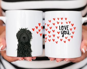 Custom Black Doodle Gift, Black Labradoodle Dog Coffee Mug, Doodle Mom Gift, Valentines Day Gift, Fathers Day, Mothers Day, Custom Dog Mug