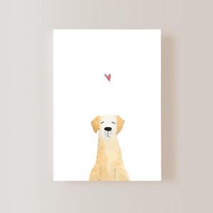 Gelber Labrador Gruß Karte Digitale Datei, Labrador Retriever Valentinstag, Labrador Hund Liebhaber, Valentinstag Karte, Gelb Labrador Beileid Karte,