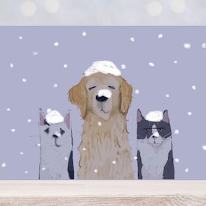 Benutzerdefinierte Haustier-Weihnachtskarte, süße Haustier-Weihnachtskarte, personalisierte Hunde-Weihnachtskarte, benutzerdefinierte Katzenkarte, einzigartige Tierporträt-Weihnachtskarte