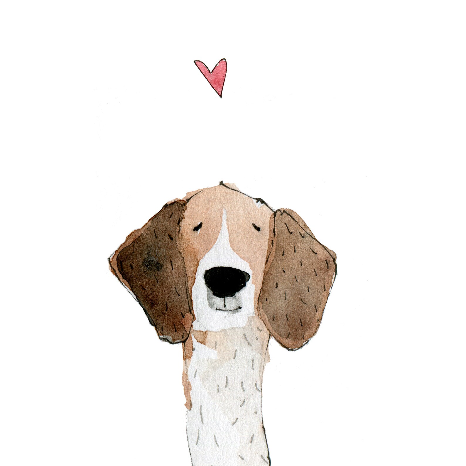 Beagle Card Printable Sympathy Card Valentine Pet Loss Gift Etsy