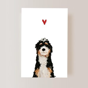 Bernedoodle Digital Greeting Card, Bernedoodle Valentine, Bernedoodle Greeting Card, Bernedoodle Card, Bernese Doodle Mix, Mothers Day Card