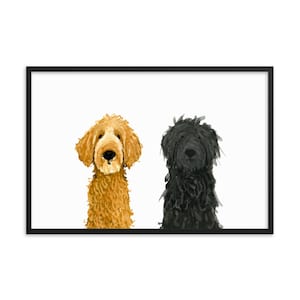 Doodle Dog Wall Art, Labradoodle Art Print, Goldendoodle Pet Portrait