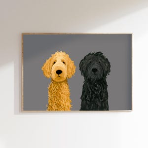 Doodle Dog Art Print, Custom Doodle Art, Labradoodle Art Print, Goldendoodle Wall Art, Unique Doodle Dog Gift, Dog Lover Gift