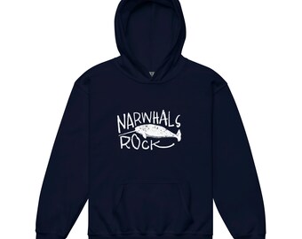 Kids Narwhal Rock Sweatshirt: Ocean Lover Hoodie