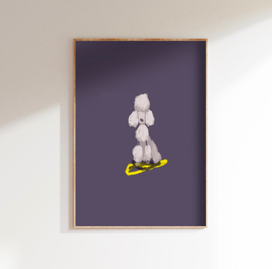 Poodle Art Print, Modern Poodle Dog Art, Minimalist Poodle Art, Simple ...