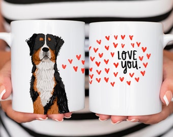 Bernese Mountain Dog Custom Mug, Dog Coffee Mug, Valentines Day Gift, Fathers Day, Mothers Day, Dog Lover Gift, Bernese Mountain Dog gift