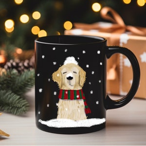 Golden Retriever Christmas Mug, Custom Golden Retriever Holiday Gift, Christmas Mug, Golden Lover Gift, Golden Mom Gift, Retreiver Christmas