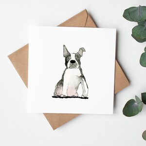 Boston Terrier Greeting card, Boston Terrier Valentine, Sympathy card, Pet Loss gift, Valentines Day, Boston Terrier card, Gift, Mothers Day image 2