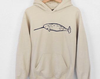 Narwhal Tshirt, Cute Narwhal, Simple Whale Sweatshirt, Ocean Lover Hoodie, Narwhal Gift, Scuba Diver Gift, Whale Lover Gift, Narwhal Tee