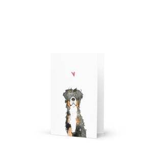 Saint-Valentin bouvier bernois, carte bouvier bernois, carte de voeux, carte de sympathie, cadeau de perte d'animal de compagnie, carte d'anniversaire, Saint-Valentin image 3