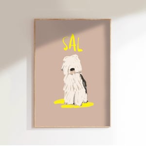 Funky Pet Portrait, Custom Pet Portrait Wall Art, Modern Dog Art, Fun Custom Pet Art, Custom Pet Gift, Trendy Pet Poster, Unique Pet Gift,