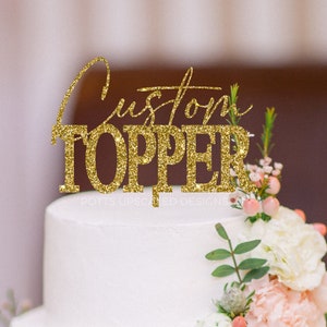 Topper gâteau personnalisé, Topper gâteau personnalisé, Joyeux anniversaire, Future Mme, Wedding Cake Topper, Texte personnalisé, M. et Mme Cake Topper