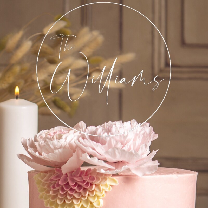 Acrylic Wedding Cake Topper Etsy