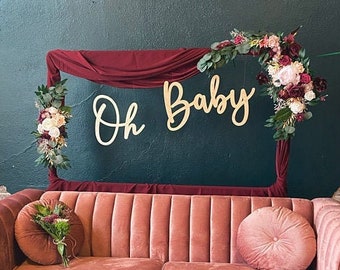 Baby Shower Sign, Oh Baby Decor, Gender Reveal Party, Back Drop Signs, Welcome Baby