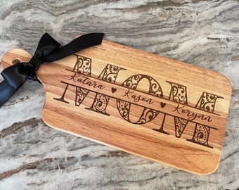 Mother's Day Gift, Charcuterie Board, Engraved Cutting Board, Gifts for Mom, Personalized Serving Tray, Kitchen Decor, Home Decor