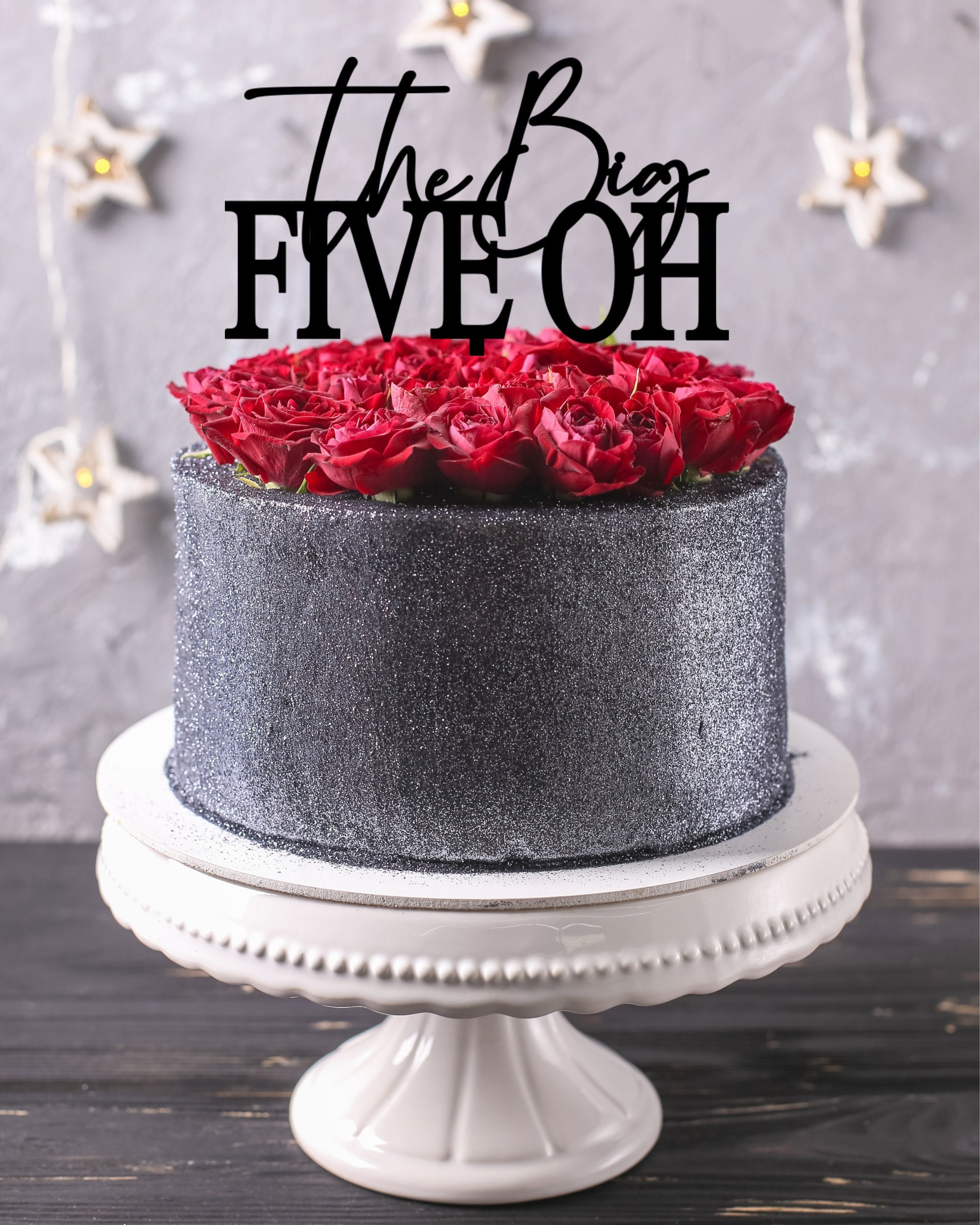 Glitzer-Kuchen-Topper Personalisierbar – Happy Birthday Für Jedes Alter