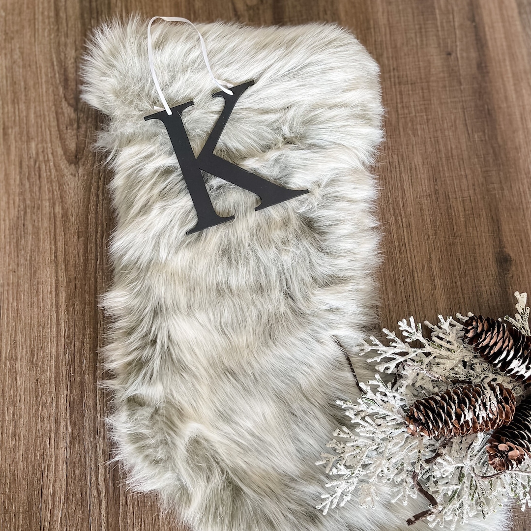 4 Christmas Stocking Letter, Christmas Tree Ornament, Large Letter