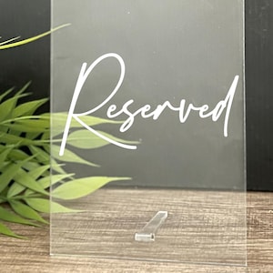 Bruiloft Tafel Borden, Gegraveerd Helder Acryl, Gereserveerde Borden, Kaarten en Geschenken, Open Bar, Vrijstaand Teken, Feest Decor, Geëtste Acryl
