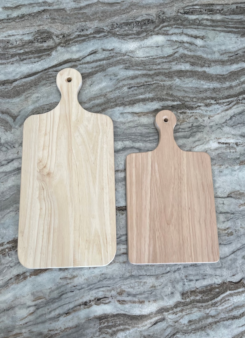 Wood Charcuterie and Cutting Board with Handle, Engraved and Personalized for Gifting at Housewarmings and Weddings image 7