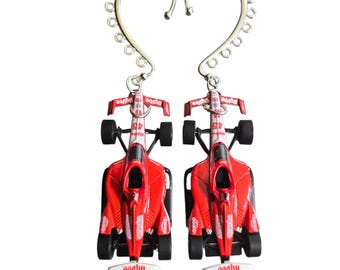 Indy Open Wheel #45 Red 1/64 Die-Cast Racing Earrings - Over the Ear