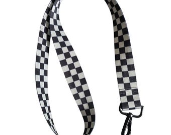 Checkered Seatbelt Webbing Lanyard