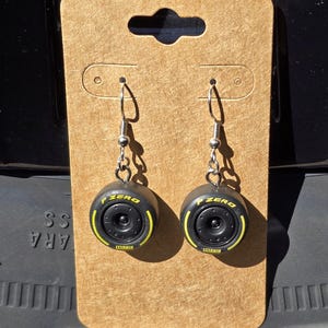 Formula Open Wheel Merc Front Tyre 1/43 Scale Earrings 2023