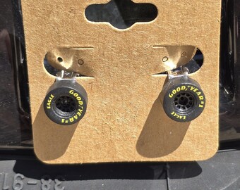 Stock Car Racing 1/64 Tire Earrings - Clip On