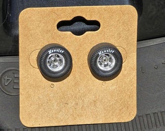 Racing Slicks 1/64 Diecast Tire Earrings - Post