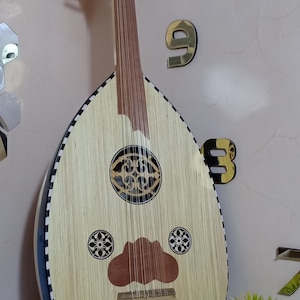 Moroccan Large Oud Lute Music Instrument 11-Strings, with Case, Arabic Oud, Wood Musical Instrument HandCrafted