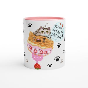 Bun Bun Cat Mug - Cute & Whimsical Ceramic Coffee Cup for Cat Lovers