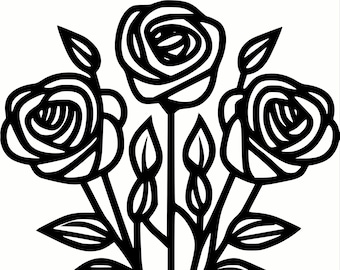 Rose Bouquet SVG & PNG