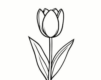 Classic Tulip SVG & PNG