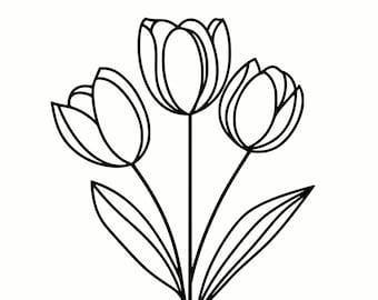 Tulips Bouquet SVG for Cricut