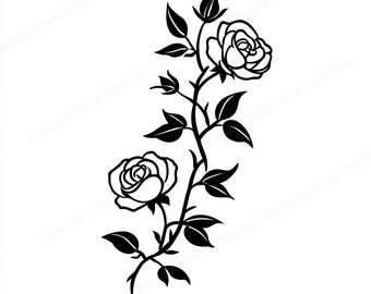 Rose Vine SVG and PNG for Cricut & Silhouette