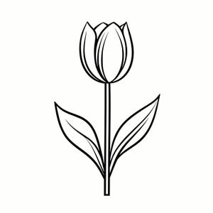 Elegant Tulip SVG & PNG